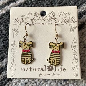 Sterling Silver Dog Earrings